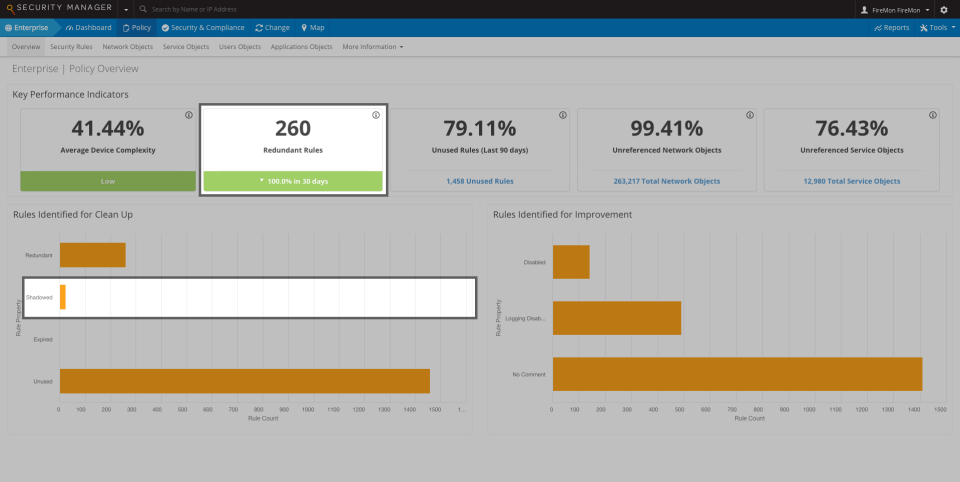 screenshot of Security Manager by FireMon